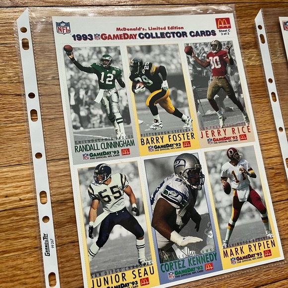 1993 GameDay Collector Cards / Mcdonalds Limited Edition / NFL / Uncut - Picture 4 of 6